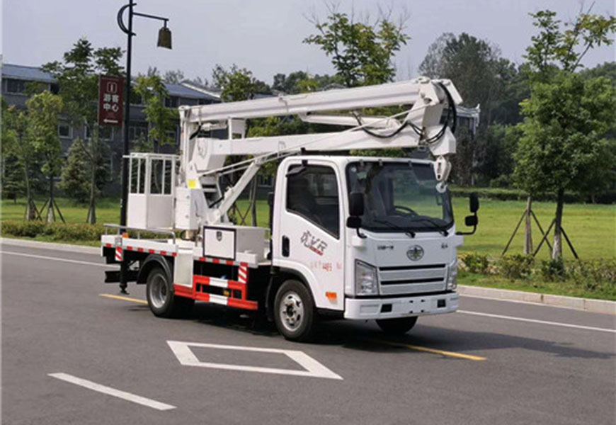 國六解放V虎13.5米藍牌高空作業(yè)車